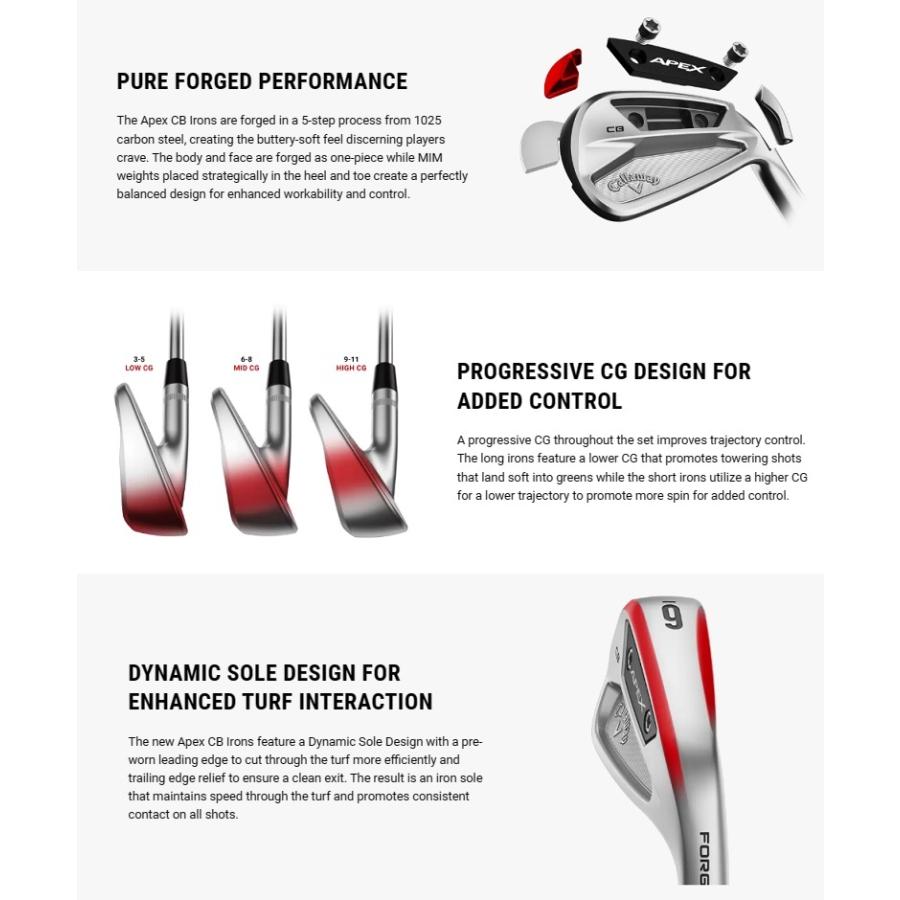 Callaway Apex CB Iron キャロウェイ エイペックス キャビティ アイアン 6本セットメーカーカスタムシャフトモデルの画像