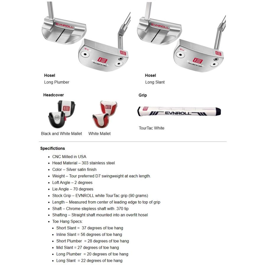 EVNROLL（イーブンロール） Evnroll EV8 Putter EV8 パター : プロ
