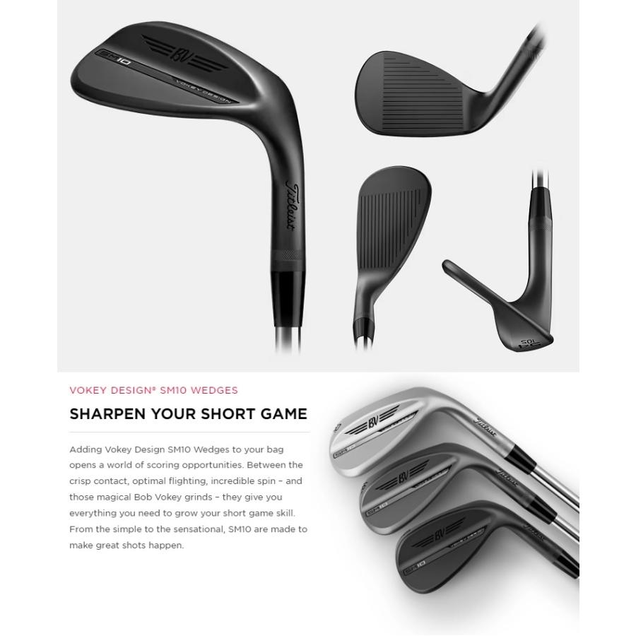 VOKEY SM10 jet black 特注品 レフティ 3本セット Titleist（タイトリスト） (レフティモデル) Titleist Vokey SM10 Jet