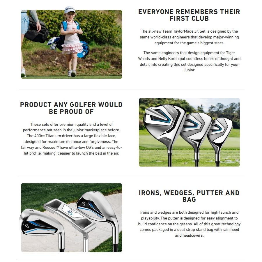 レフティモデル TaylorMade Team TaylorMade Size 2 Junior Set テーラーメイド チーム テーラーメイド サイズ 2 ジュニアセット TaylorMade（テーラーメイド） (レフティモデル) TaylorMade Team