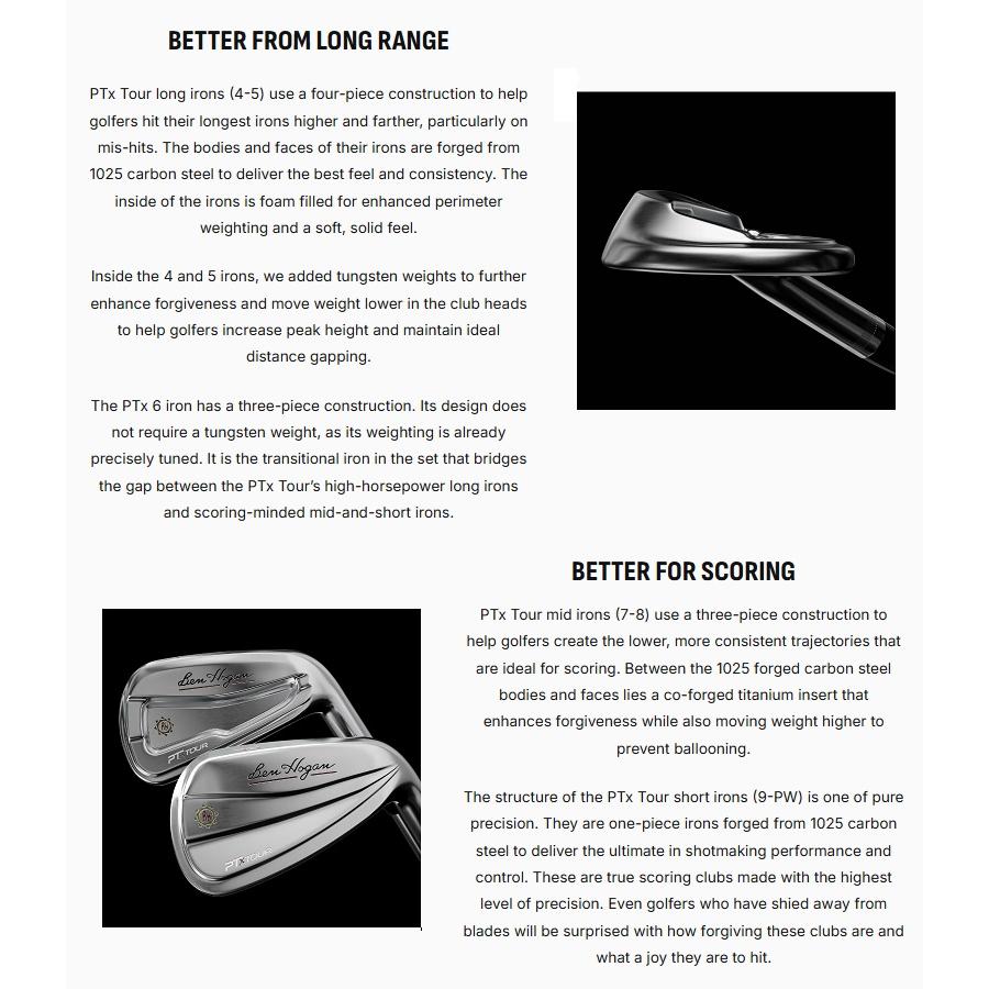 ベンホーガン Ben Hogan Golf PTx Tour Iron ゴルフ PTx ツアー