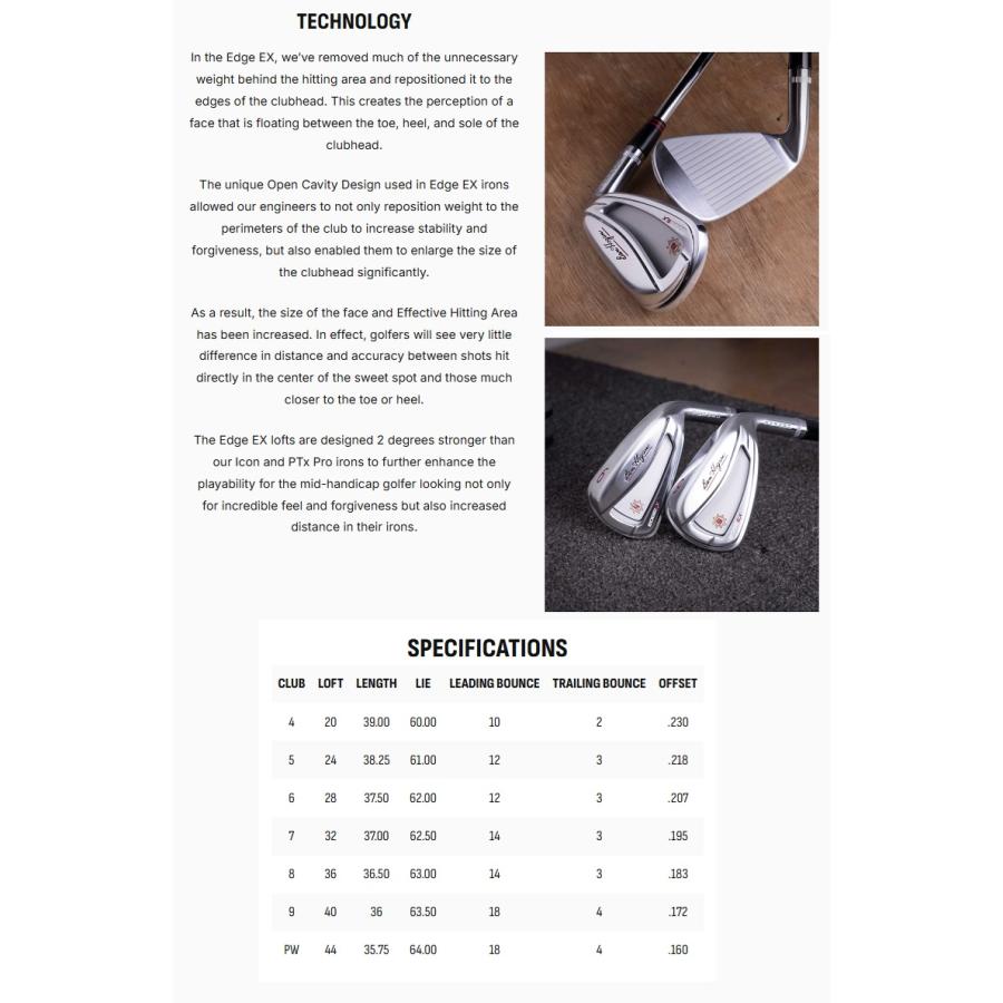(レフティモデル)(単品アイアン) Ben Hogan Golf Edge EX Iron ベンホーガン ゴルフ エッジ EX 単品アイアン メーカーカスタムシャフトモデルの画像