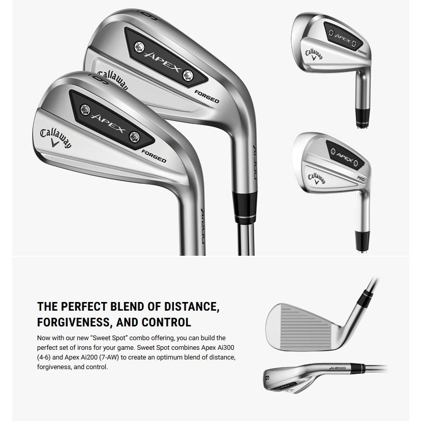 (レフティモデル)Callaway Apex Sweet Spot Combo Set Iron キャロウェイ エイペックス スイート スポット コンボセット アイアン 6本セット メーカーカスタムの画像