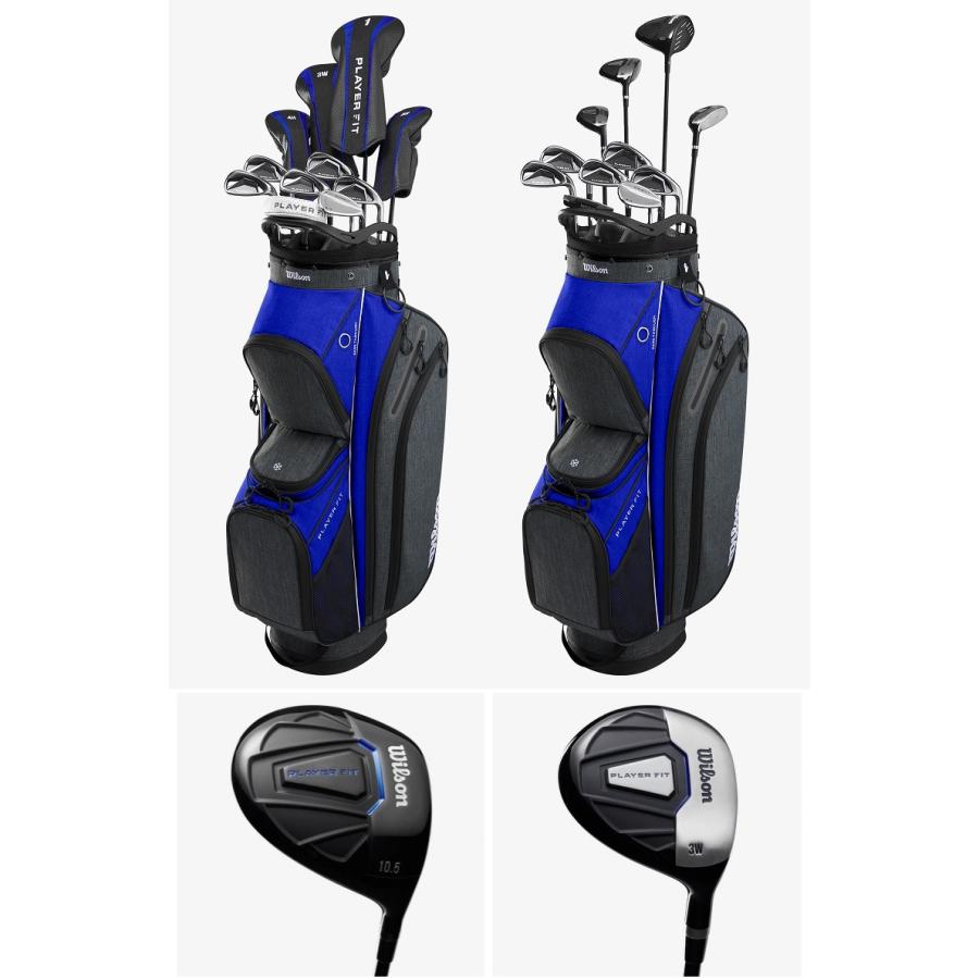 Wilson（ウィルソン）のクラブ セットとカートバッグのセット。