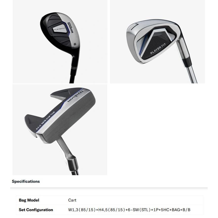 Wilson Staff Men's PlayerFit Complete Cart Set ウィルソン