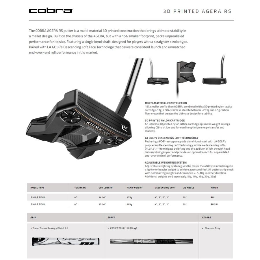 COBRA（コブラ） (レフティモデル) Cobra Golf 2024 Agera RS 3D