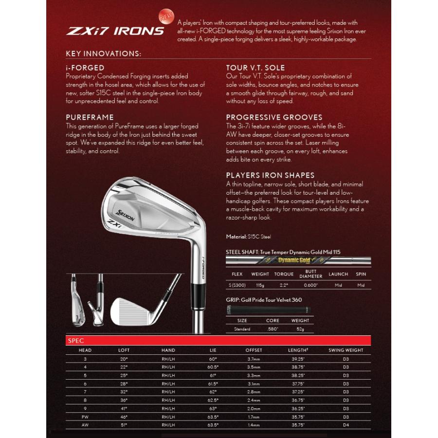SRIXON (レフティモデル)(単品アイアン) Srixon ZXi7 Iron スリクソン