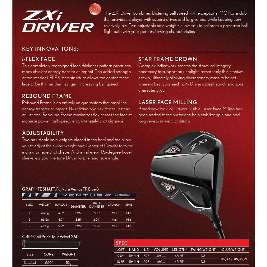 SRIXON (レフティモデル) Srixon ZXi Driver USスリクソン ドライバー