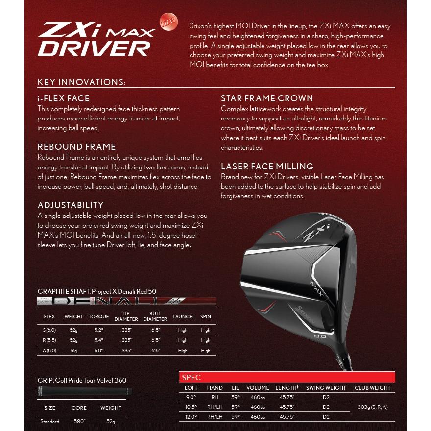 SRIXON (レフティモデル) Srixon ZXi Max Driver USスリクソン