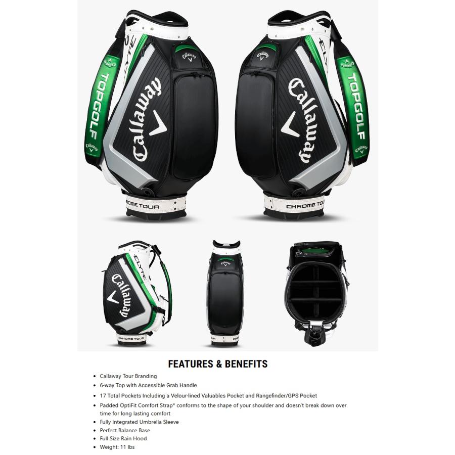キャロウェイ エリート ツアーバッグ Callaway ELYTE ロゴ Callaway（キャロウェイ） 2025 Elyte Staff Bag キャディバッグ US