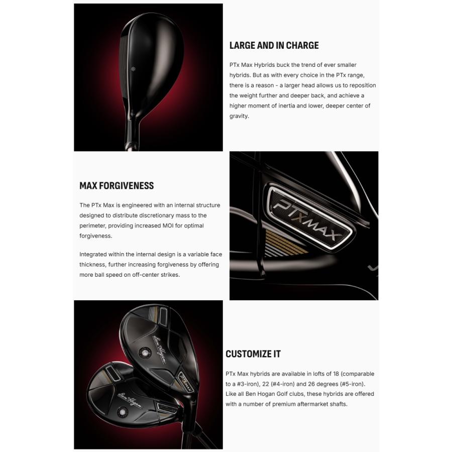 ベンホーガン Ben Hogan Golf PTx Max Hybrid ゴルフ PTX マックス
