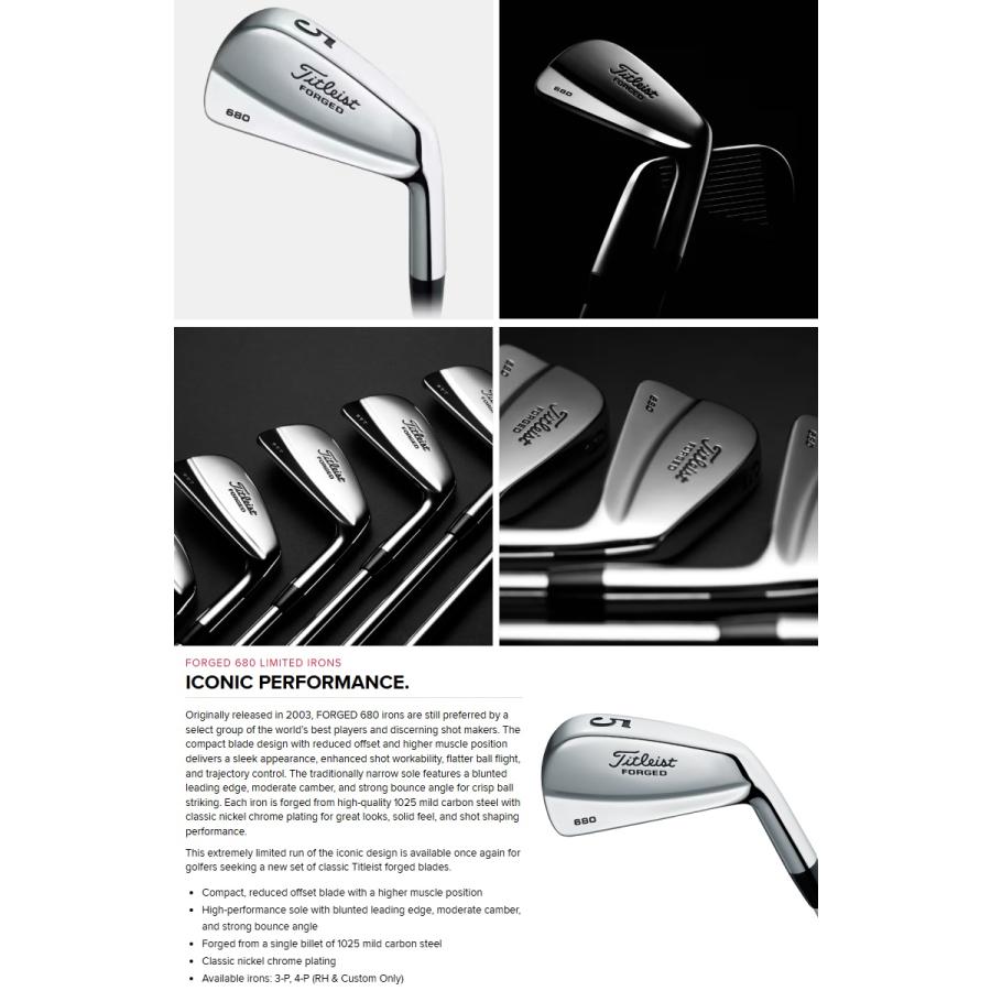 Titleist（タイトリスト） 数量限定モデル！Titleist Limited Edition Forged 680 Iron 数量限定 ...