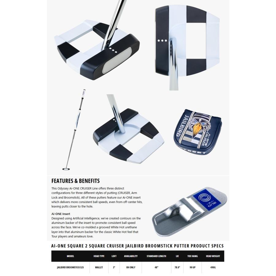 ODYSSEY（キャロウェイゴルフ） 即納可！Odyssey Square 2 Jailbird