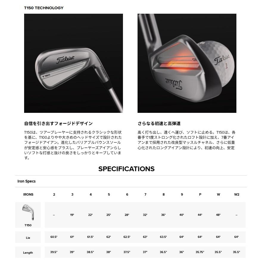 Titleist（タイトリスト） Titleist 2025 T150 Iron 2025 T150 単品