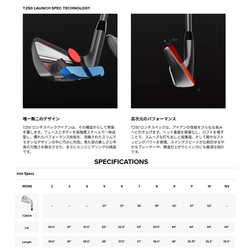 Titleist（タイトリスト） (単品アイアン) Titleist 2025 T250 Launch