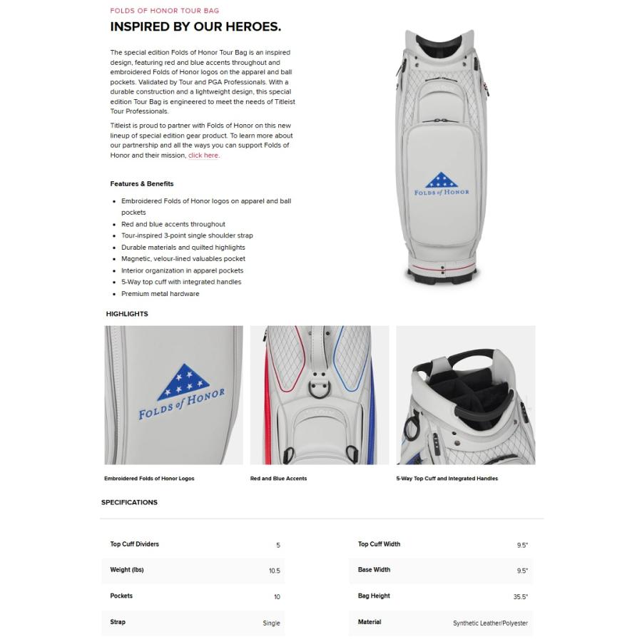 Titleist（タイトリスト） Titleist Special Edition Folds of Honor