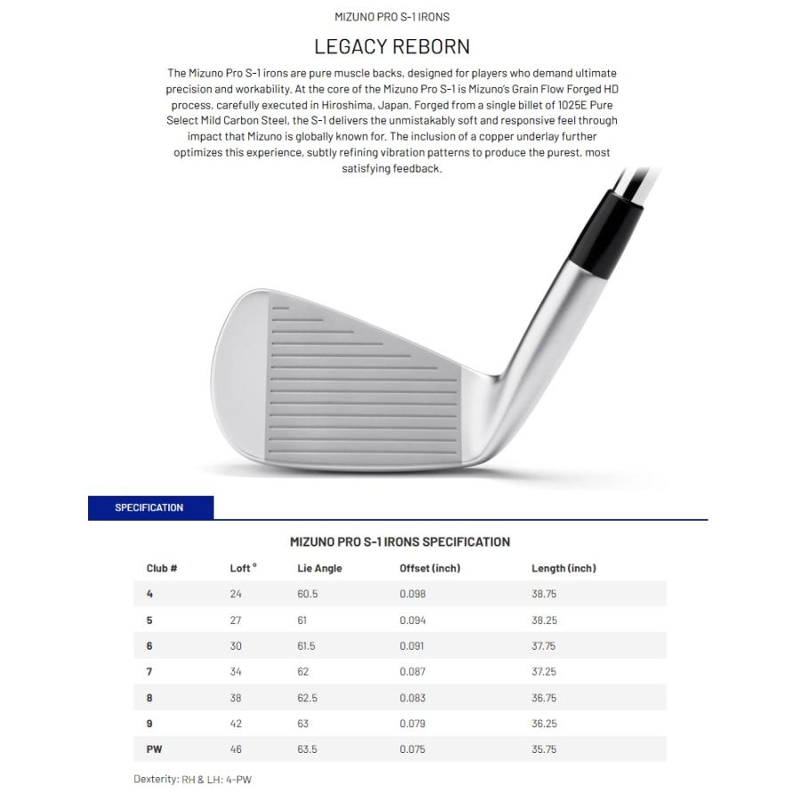 MIZUNO（ミズノ） (レフティモデル) Mizuno USA Mizuno Pro S-1 Iron