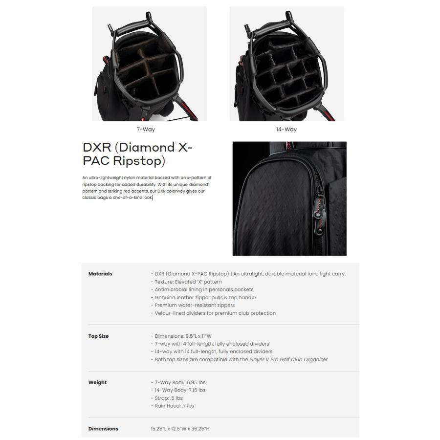 VESSEL 即納可！VESSEL Player V Pro DXR Stand Bag ベゼル プレイヤー
