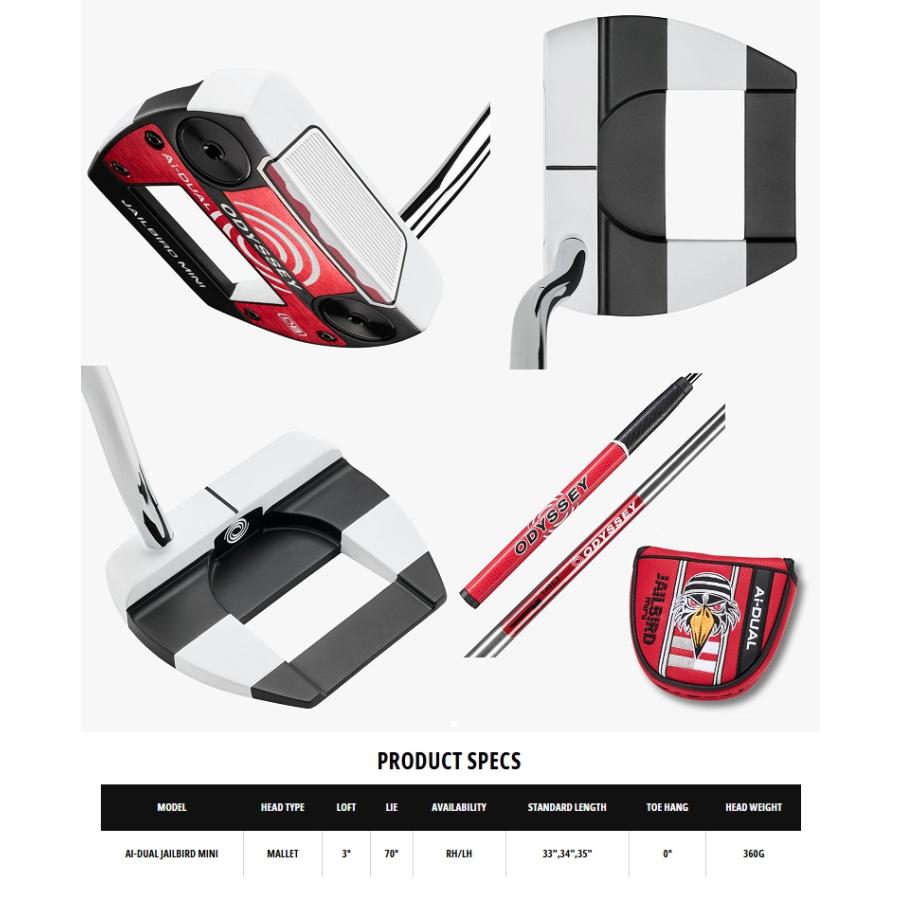 (レフティモデル)Odyssey Ai-DUAL Jailbird Mini Putter オデッセイ エーアイ デュアル ジャイルバード ミニ パター_1