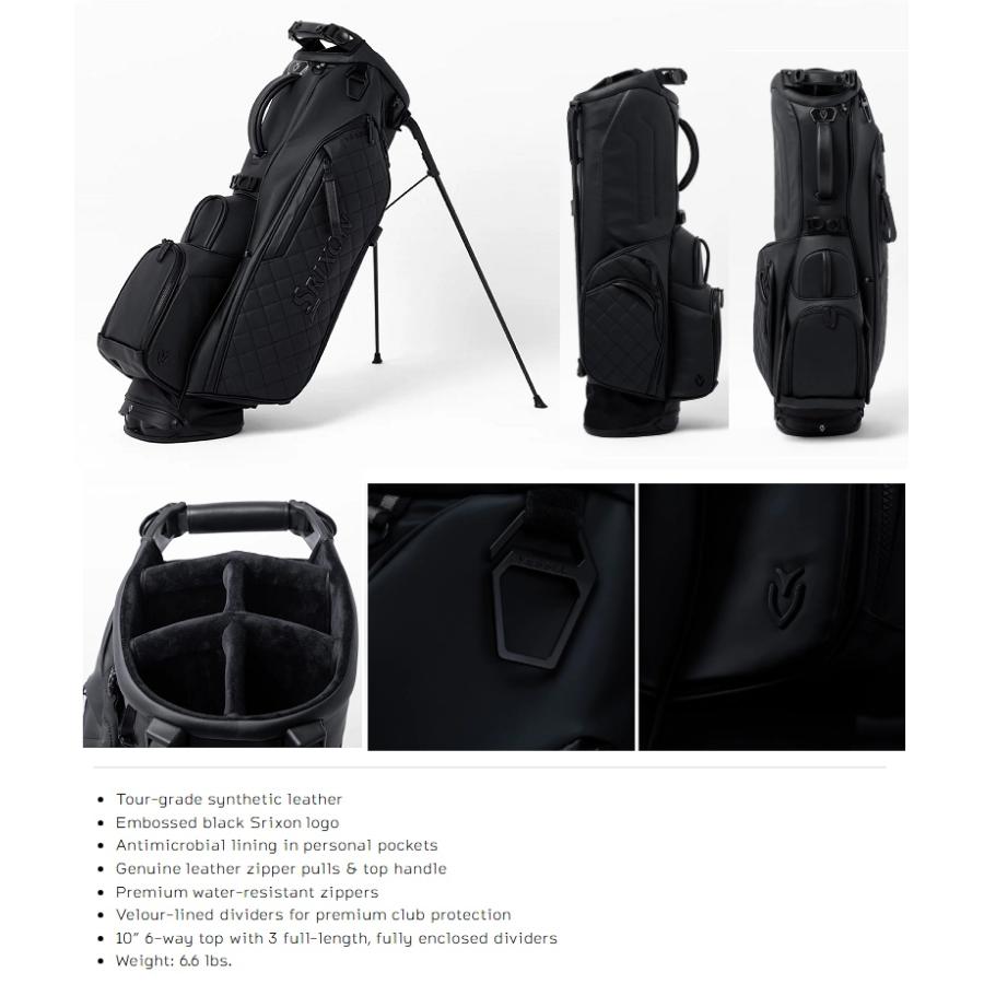 Vessel ブラック セルフスタンドバッグ SRIXON Srixon Blackout Collection Vessel Stand Bag スリクソン