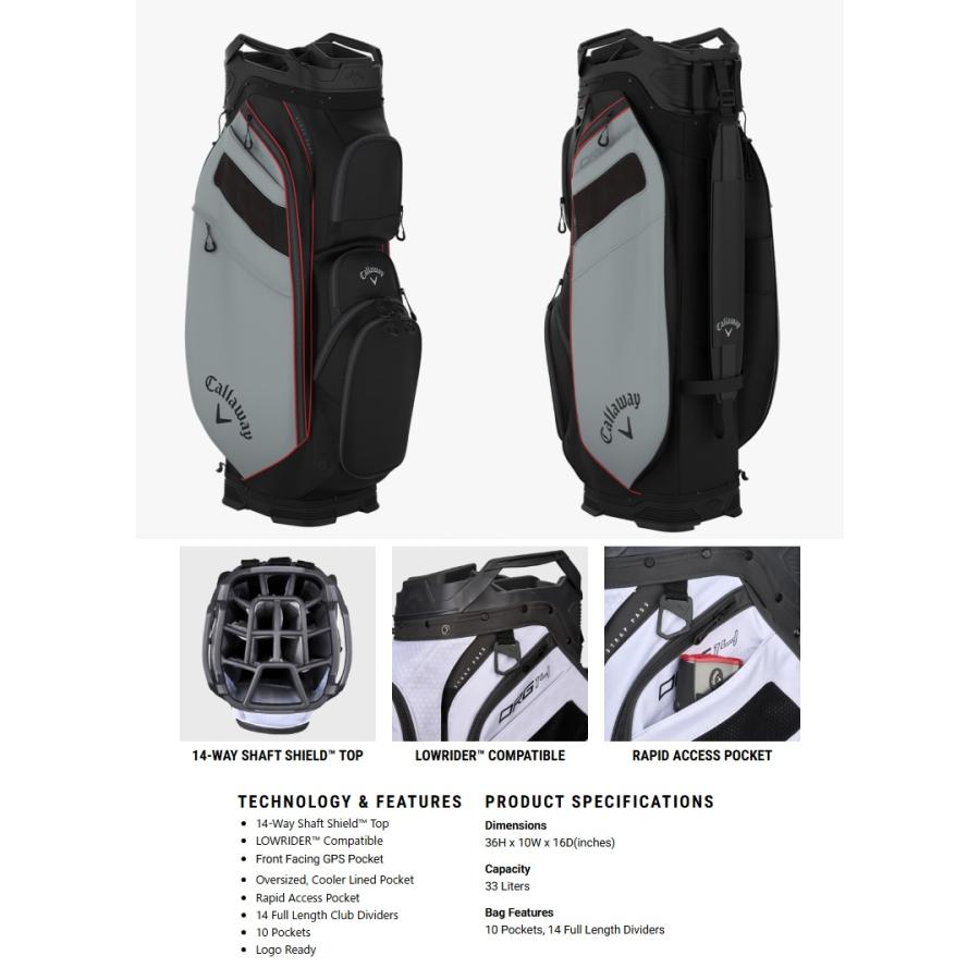 最新格安 新品未使用 Callaway Quantum ブラックキャディバッグ Callaway（キャロウェイ） Callaway Quantum ORG 14 Cart Bag