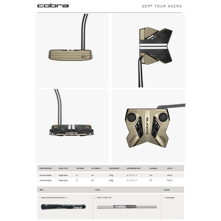 COBRA（コブラ） Cobra Golf 2026 3DP Tour Agera Putter コブラゴルフ
