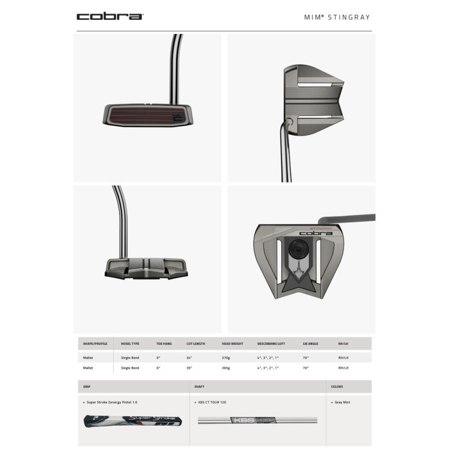 COBRA（コブラ） Cobra Golf 2026 MIM Stingray Putter コブラゴルフ