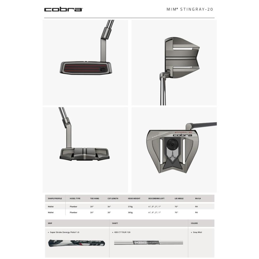 COBRA（コブラ） Cobra Golf 2026 MIM Stingray-20 Putter コブラ