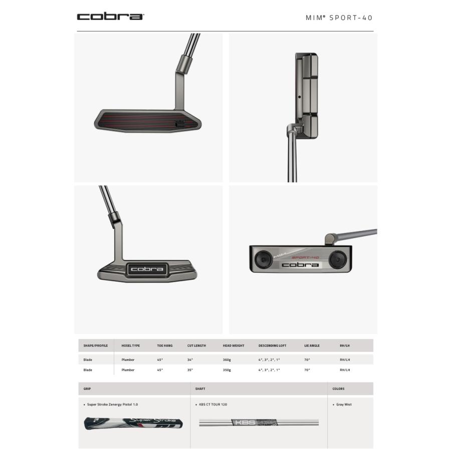 COBRA（コブラ） Cobra Golf 2026 MIM Sport-40 Putter コブラゴルフ