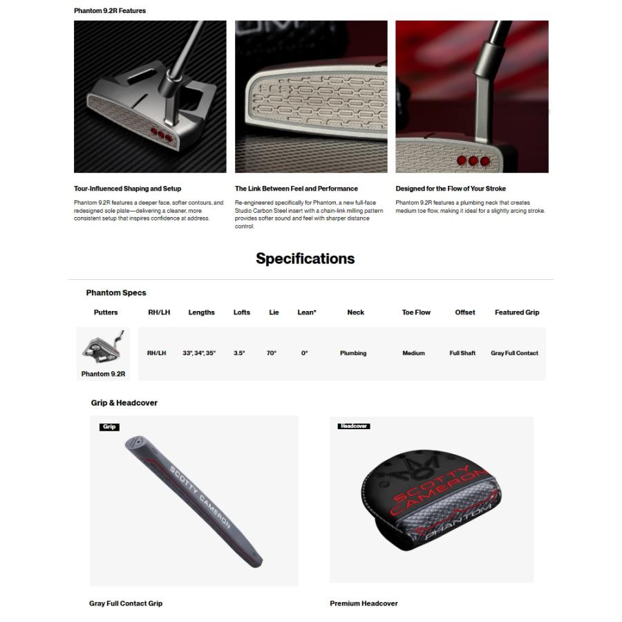 SCOTTY CAMERON Scotty・Cameron 2026 Phantom 9.2R Putter スコッティ