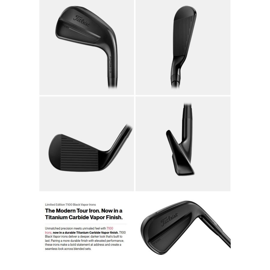 タイトリスト　T100 Black Vapor アイアン　ブラックベイパー Titleist（タイトリスト） Titleist Limited Edition T100 Black Vapor