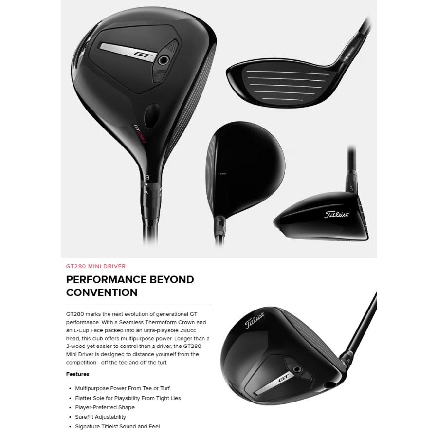 Titleist（タイトリスト） 即納可！Titleist GT280 Mini Driver GT280