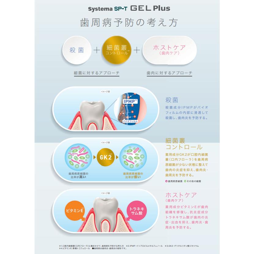 システマ SP-T ジェル Plus 85g 3本セット ライオン 歯周病ケア 研磨剤