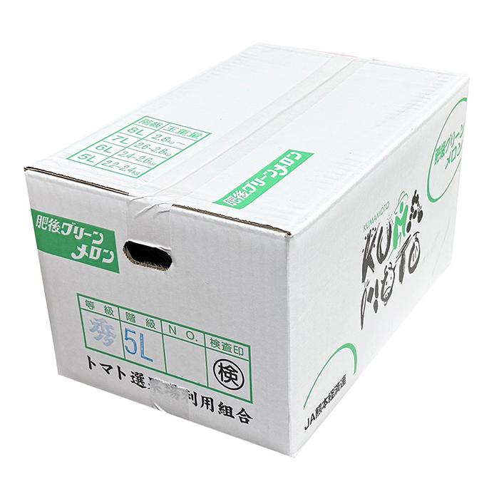 熊本県産 肥後グリーン メロン 秀品 5L〜8Lサイズ 2玉入り （箱