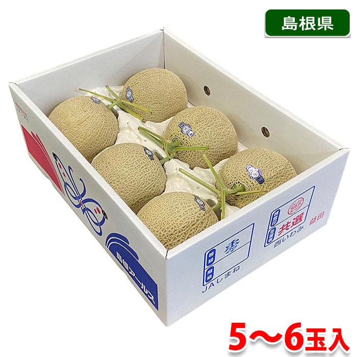 島根県産 アールスメロン 秀品 LA〜2Lサイズ 5〜6玉入 (箱) 国産