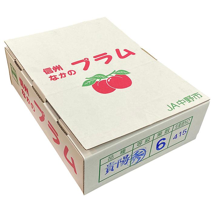 長野産　貴陽プラム 小玉 箱込み6.3キロ 長野県産 プラム 貴陽 秀品 6〜9玉入り 約1.5kg （箱） : 生鮮卸売市場