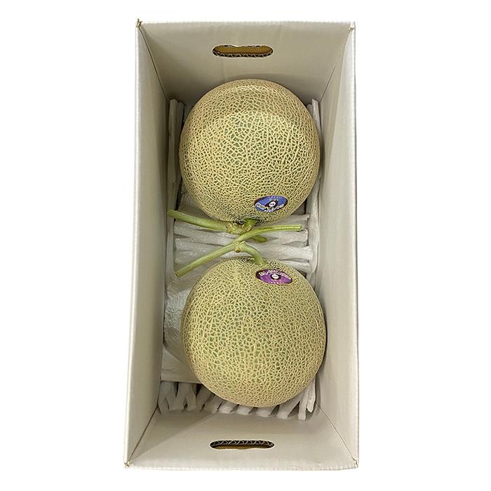 北海道産 赤肉・青肉メロン 2玉入り （箱） : 生鮮卸売市場 - 通販