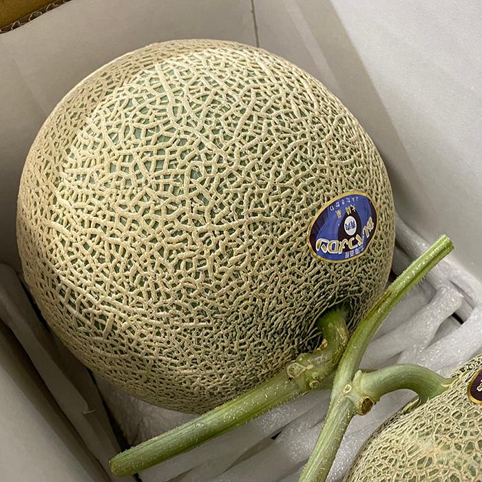 北海道産 赤肉・青肉メロン 2玉入り （箱） : 生鮮卸売市場 - 通販