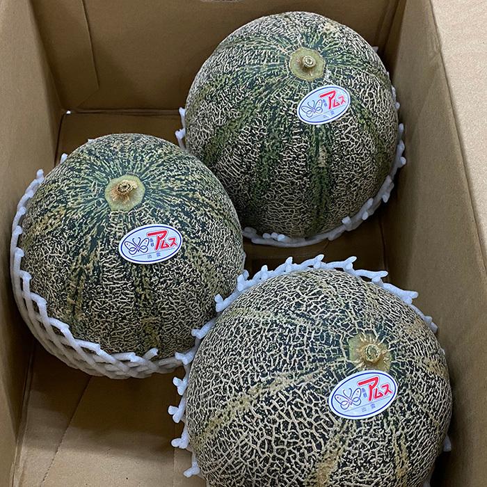 島根県産 アムスメロン （益田メロン） 秀品 5Lサイズ 3玉入り （箱