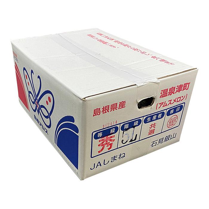 島根産アムスメロン優5Lサイズ3玉入り✖️２箱セット！ 島根県産 アムスメロン （益田メロン） 秀品 5Lサイズ 3玉入り