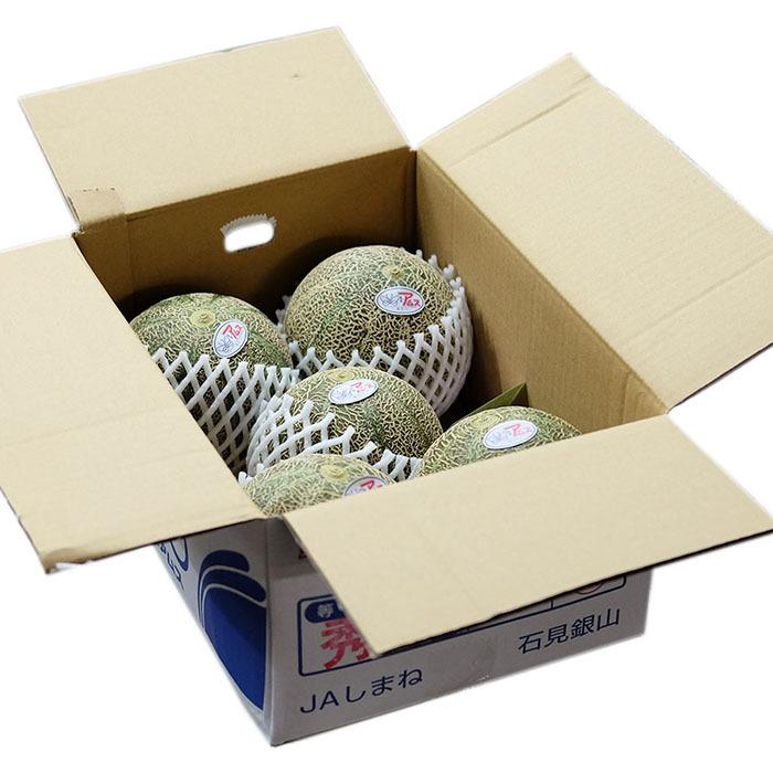 島根県産 アムスメロン （益田メロン） 秀品 3L〜4Lサイズ 4〜5玉入り