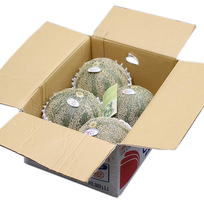 島根産アムスメロン秀5L3玉入り✖️2箱セット！ 島根県産 アムスメロン 秀品 4L〜5Lサイズ 3〜4玉入り（箱） 国産
