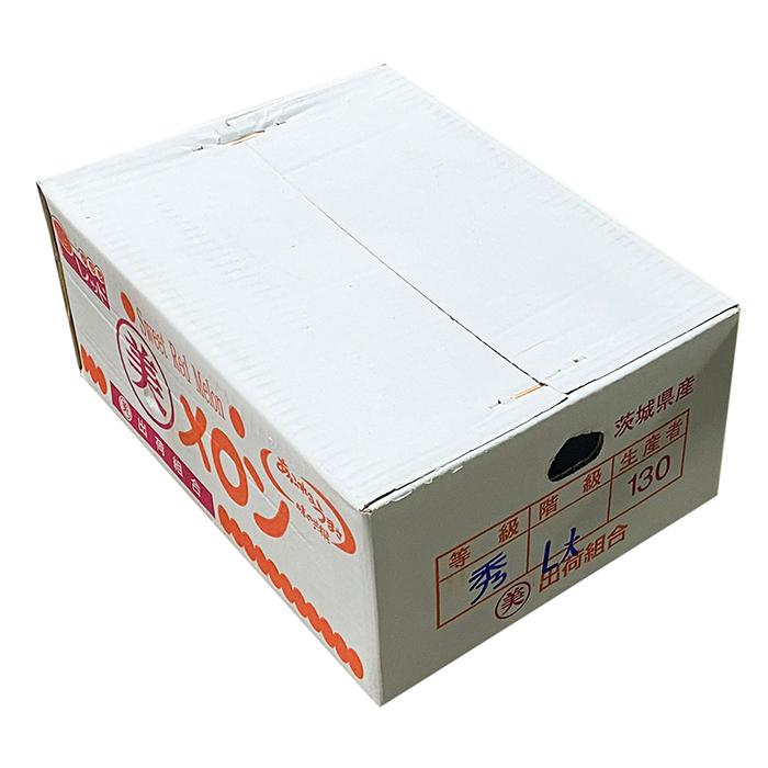 茨城県産 赤肉メロン 秀品 L〜3Lサイズ 4〜6玉入り （箱） : 生鮮卸売