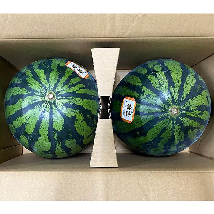 【8月初旬順次発送数量限定販売】西瓜の匠厳選鳥取ブランド西瓜(4L2玉) 鳥取県産 倉吉すいか 鳥取西瓜 秀品 3Lサイズ 2玉入り （約8
