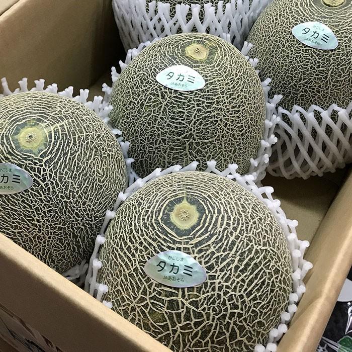 茨城県産 タカミメロン （貴美メロン） 秀品 LA〜2Lサイズ 5〜6玉入り