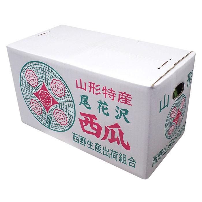 山形県産 尾花沢すいか BまたはC等級 L〜2Lサイズ 2玉入 （箱） ギフト