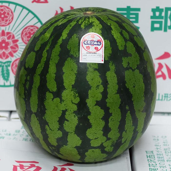 山形県産 尾花沢すいか BまたはC等級 S6L（特大）サイズ 1玉入（箱
