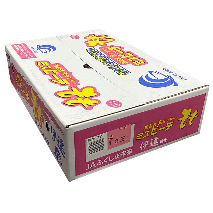 福島県産 桃 ミスピーチ 秀品 12〜15玉入（大玉サイズ）箱 : 生鮮卸売