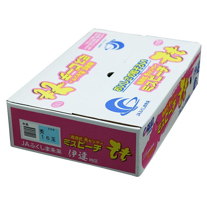 福島県産 桃 ミスピーチ 秀品 16〜20玉入（中玉サイズ）箱 : 生鮮卸売