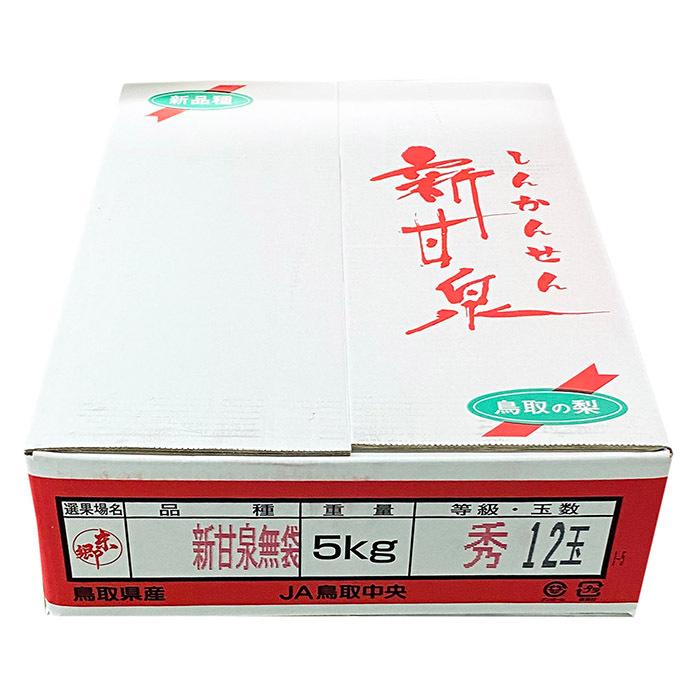鳥取県産 梨 新甘泉 （しんかんせん） 秀品 5kg 10〜12玉入り （箱）和